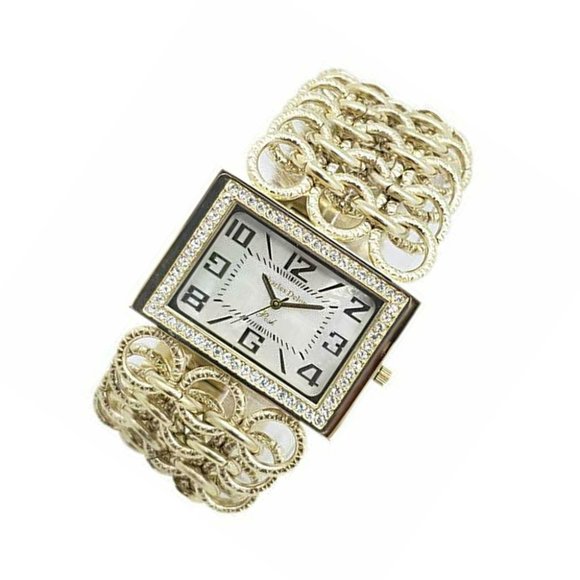 Gold & Silver tone Charles Delon Men Charles Delon Dress/Formal Style Gold Watch